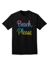 Beach Please - Summer Colors Adult Dark T-Shirt-Mens T-Shirt-TooLoud-Black-Small-Davson Sales