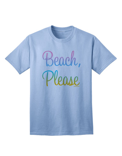 Beach Please - Summer Colors Adult T-Shirt-Mens T-Shirt-TooLoud-Light-Blue-Small-Davson Sales