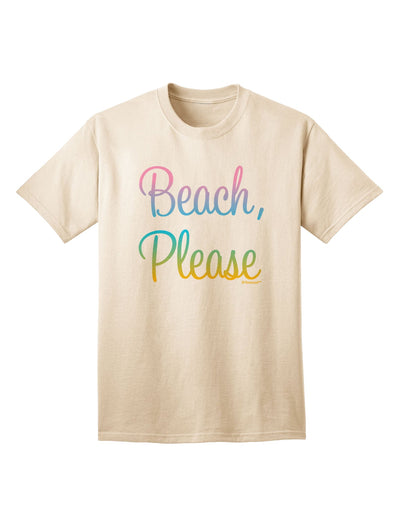 Beach Please - Summer Colors Adult T-Shirt-Mens T-Shirt-TooLoud-Natural-Small-Davson Sales