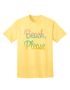 Beach Please - Summer Colors Adult T-Shirt-Mens T-Shirt-TooLoud-Yellow-Small-Davson Sales