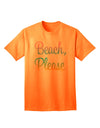 Beach Please - Summer Colors Adult T-Shirt-Mens T-Shirt-TooLoud-Neon-Orange-Small-Davson Sales