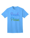 Beach Please - Summer Colors Adult T-Shirt-Mens T-Shirt-TooLoud-Aquatic-Blue-Small-Davson Sales