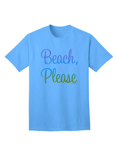 Beach Please - Summer Colors Adult T-Shirt-Mens T-Shirt-TooLoud-Aquatic-Blue-Small-Davson Sales