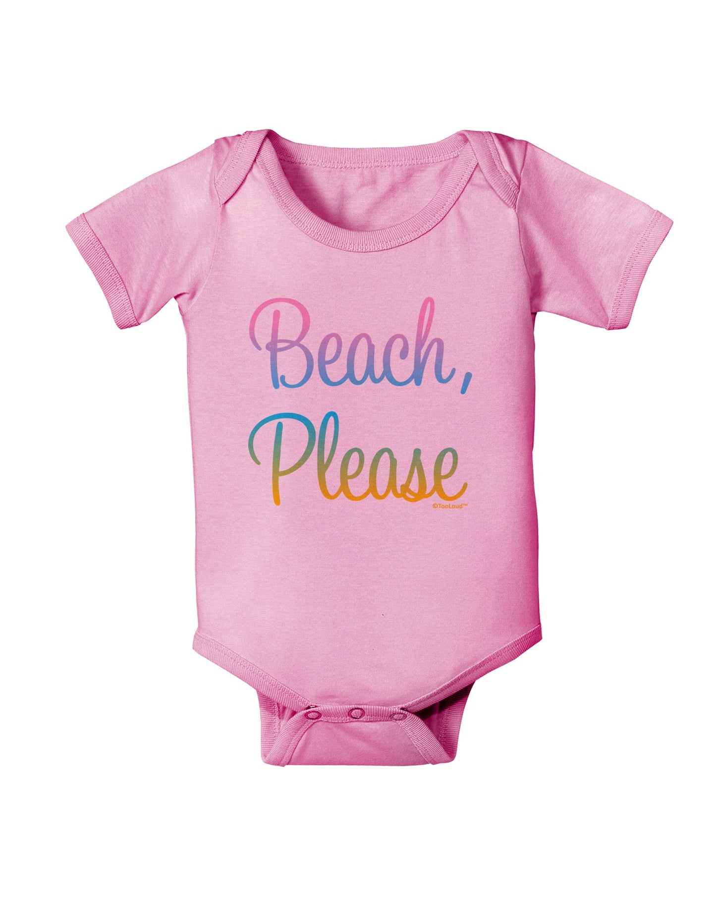 Beach Please - Summer Colors Baby Romper Bodysuit-Baby Romper-TooLoud-Light-Pink-06-Months-Davson Sales