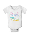 Beach Please - Summer Colors Baby Romper Bodysuit-Baby Romper-TooLoud-White-06-Months-Davson Sales