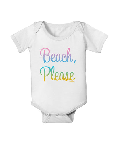 Beach Please - Summer Colors Baby Romper Bodysuit-Baby Romper-TooLoud-White-06-Months-Davson Sales