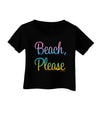 Beach Please - Summer Colors Infant T-Shirt Dark-Infant T-Shirt-TooLoud-Black-06-Months-Davson Sales