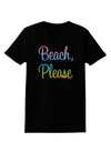 Beach Please - Summer Colors Womens Dark T-Shirt-TooLoud-Black-X-Small-Davson Sales