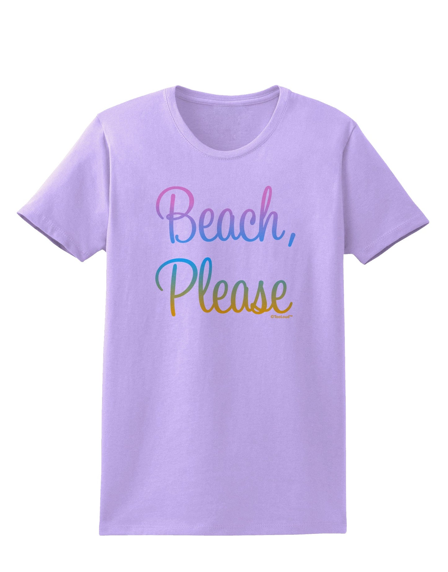 Beach Please - Summer Colors Womens T-Shirt-Womens T-Shirt-TooLoud-Lavender-X-Small-Davson Sales