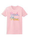 Beach Please - Summer Colors Womens T-Shirt-Womens T-Shirt-TooLoud-PalePink-X-Small-Davson Sales