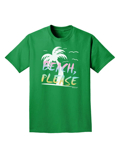 Beach Please - Summer Colors with Palm Trees Adult Dark T-Shirt-Mens T-Shirt-TooLoud-Kelly-Green-Small-Davson Sales