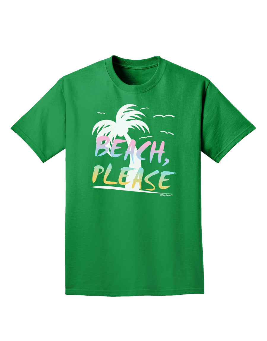 Beach Please - Summer Colors with Palm Trees Adult Dark T-Shirt-Mens T-Shirt-TooLoud-Purple-Small-Davson Sales