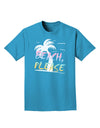 Beach Please - Summer Colors with Palm Trees Adult Dark T-Shirt-Mens T-Shirt-TooLoud-Turquoise-Small-Davson Sales