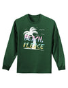 Beach Please - Summer Colors with Palm Trees Adult Long Sleeve Dark T-Shirt-TooLoud-Dark-Green-Small-Davson Sales