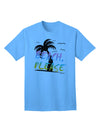 Beach Please - Summer Colors with Palm Trees Adult T-Shirt-Mens T-Shirt-TooLoud-Aquatic-Blue-Small-Davson Sales