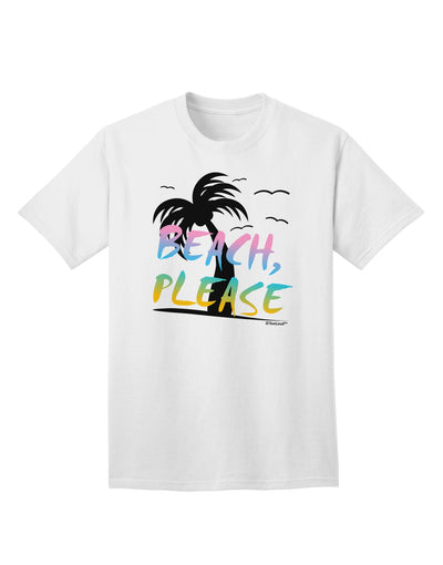 Beach Please - Summer Colors with Palm Trees Adult T-Shirt-Mens T-Shirt-TooLoud-White-Small-Davson Sales