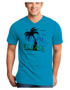 Beach Please - Summer Colors with Palm Trees Adult V-Neck T-shirt-Mens V-Neck T-Shirt-TooLoud-Turquoise-Small-Davson Sales