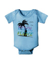 Beach Please - Summer Colors with Palm Trees Baby Romper Bodysuit-Baby Romper-TooLoud-Light-Blue-06-Months-Davson Sales