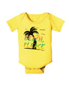 Beach Please - Summer Colors with Palm Trees Baby Romper Bodysuit-Baby Romper-TooLoud-Yellow-06-Months-Davson Sales