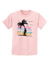 Beach Please - Summer Colors with Palm Trees Childrens T-Shirt-Childrens T-Shirt-TooLoud-PalePink-X-Small-Davson Sales