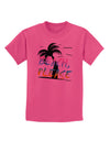 Beach Please - Summer Colors with Palm Trees Childrens T-Shirt-Childrens T-Shirt-TooLoud-Sangria-X-Small-Davson Sales