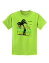 Beach Please - Summer Colors with Palm Trees Childrens T-Shirt-Childrens T-Shirt-TooLoud-Lime-Green-X-Small-Davson Sales