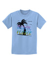 Beach Please - Summer Colors with Palm Trees Childrens T-Shirt-Childrens T-Shirt-TooLoud-Light-Blue-X-Small-Davson Sales