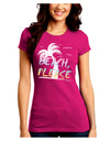 Beach Please - Summer Colors with Palm Trees Juniors Crew Dark T-Shirt-T-Shirts Juniors Tops-TooLoud-Hot-Pink-Juniors Fitted Small-Davson Sales