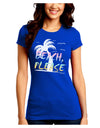 Beach Please - Summer Colors with Palm Trees Juniors Crew Dark T-Shirt-T-Shirts Juniors Tops-TooLoud-Royal-Blue-Juniors Fitted Small-Davson Sales