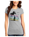 Beach Please - Summer Colors with Palm Trees Juniors T-Shirt-Womens Juniors T-Shirt-TooLoud-Ash-Gray-Juniors Fitted X-Small-Davson Sales