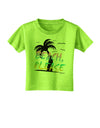 Beach Please - Summer Colors with Palm Trees Toddler T-Shirt-Toddler T-Shirt-TooLoud-Lime-Green-2T-Davson Sales