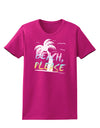 Beach Please - Summer Colors with Palm Trees Womens Dark T-Shirt-TooLoud-Hot-Pink-Small-Davson Sales