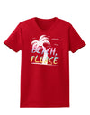 Beach Please - Summer Colors with Palm Trees Womens Dark T-Shirt-TooLoud-Red-X-Small-Davson Sales