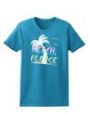 Beach Please - Summer Colors with Palm Trees Womens Dark T-Shirt-TooLoud-Turquoise-X-Small-Davson Sales