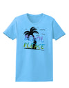 Beach Please - Summer Colors with Palm Trees Womens T-Shirt-Womens T-Shirt-TooLoud-Aquatic-Blue-X-Small-Davson Sales