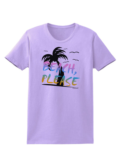 Beach Please - Summer Colors with Palm Trees Womens T-Shirt-Womens T-Shirt-TooLoud-Lavender-X-Small-Davson Sales