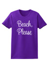 Beach Please Womens Dark T-Shirt-TooLoud-Purple-X-Small-Davson Sales