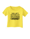 Beaches and Money Infant T-Shirt by TooLoud-Infant T-Shirt-TooLoud-Yellow-06-Months-Davson Sales