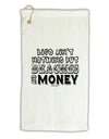 Beaches and Money Micro Terry Gromet Golf Towel 16 x 25 inch by TooLoud-Golf Towel-TooLoud-White-Davson Sales