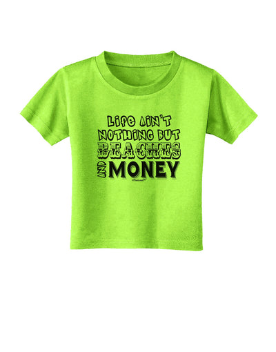 Beaches and Money Toddler T-Shirt by TooLoud-Toddler T-Shirt-TooLoud-Lime-Green-2T-Davson Sales