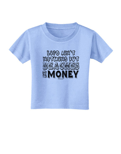 Beaches and Money Toddler T-Shirt by TooLoud-Toddler T-Shirt-TooLoud-Aquatic-Blue-2T-Davson Sales