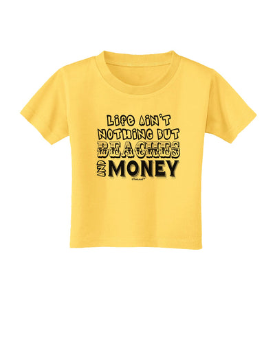 Beaches and Money Toddler T-Shirt by TooLoud-Toddler T-Shirt-TooLoud-Yellow-2T-Davson Sales