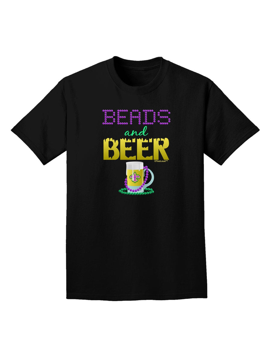 Beads And Beer Adult Dark T-Shirt-Mens T-Shirt-TooLoud-Black-XXXX-Large-Davson Sales