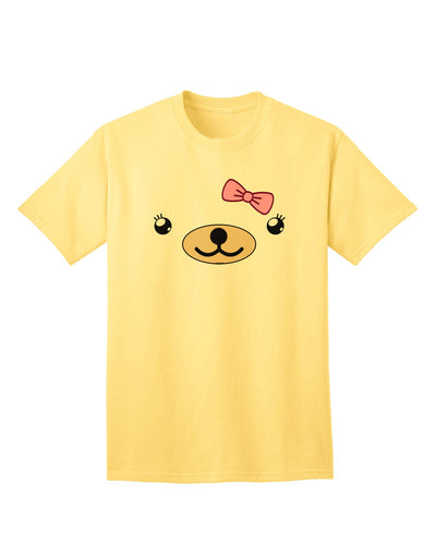 Beartholomea Cute Girl Bear Adult T-Shirt by Kyu-T Face-Mens T-shirts-TooLoud-Yellow-Small-Davson Sales