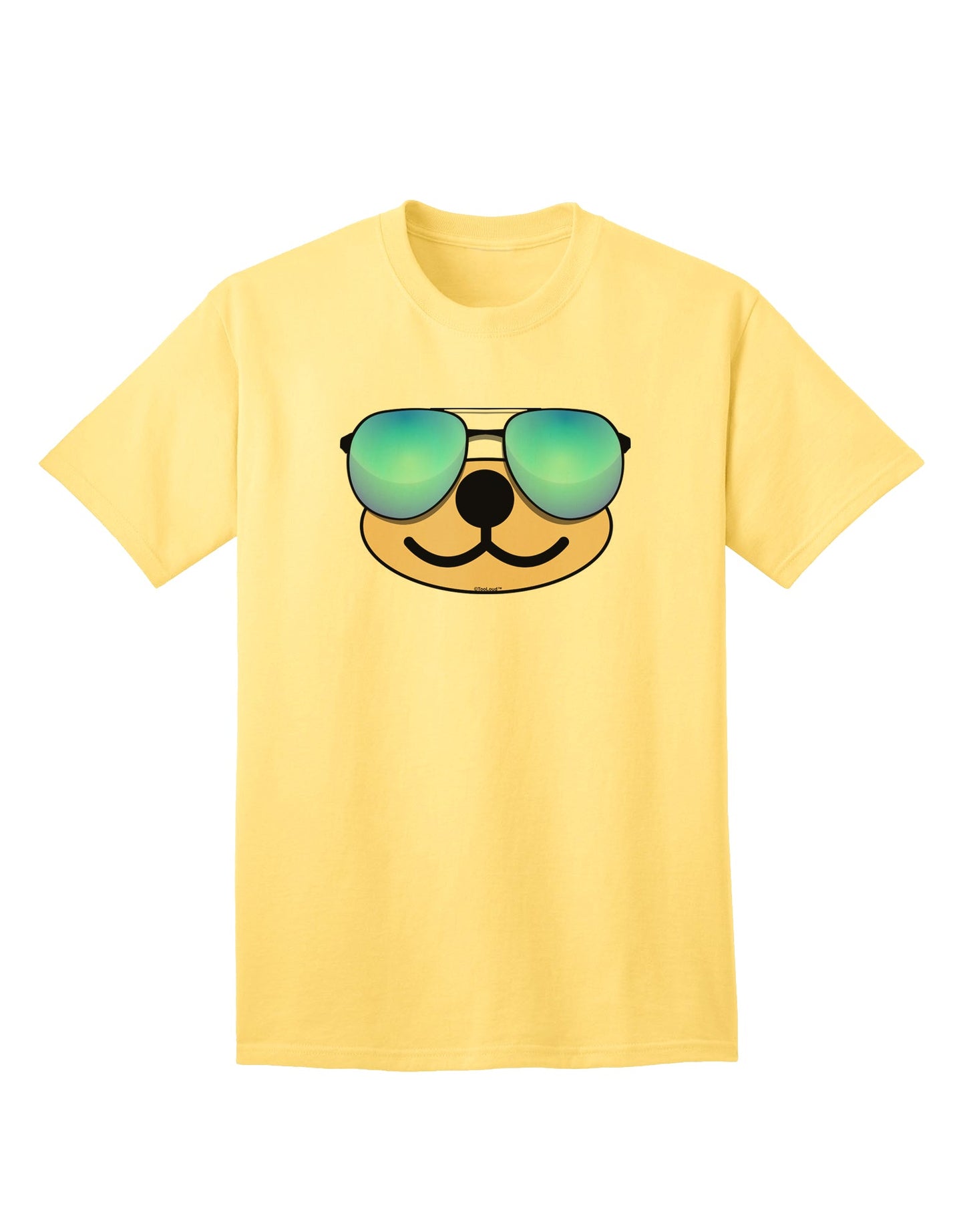 Beartholomew Cool Sunglasses Adult T-Shirt by Kyu-T Face-Mens T-shirts-TooLoud-Yellow-Small-Davson Sales