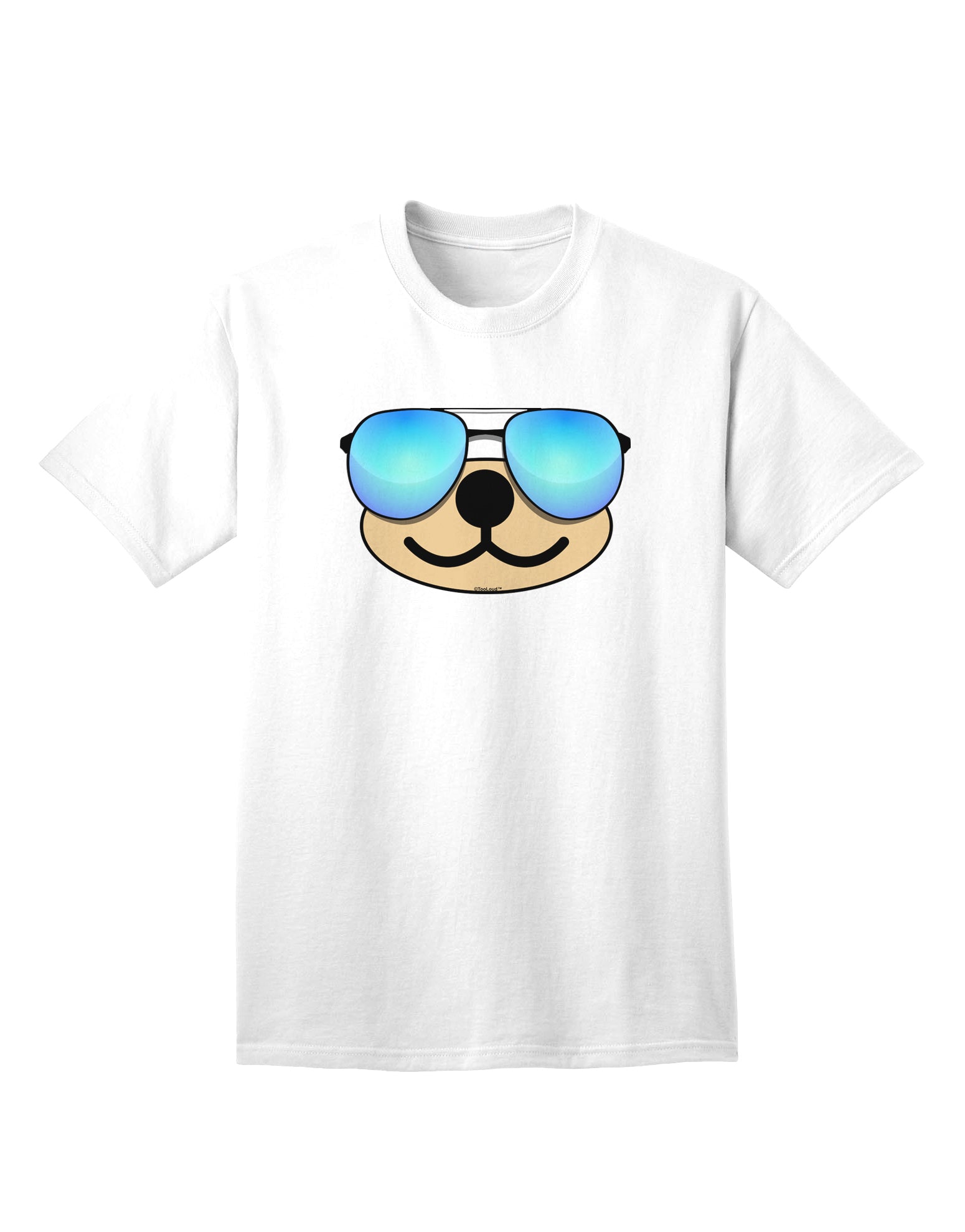 Beartholomew Cool Sunglasses Adult T-Shirt by Kyu-T Face-Mens T-shirts-TooLoud-White-Small-Davson Sales