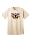 Beartholomew Patriotic Sunglasses Adult T-Shirt by Kyu-T Face-Mens T-shirts-TooLoud-Natural-Small-Davson Sales