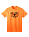 Beartholomew Patriotic Sunglasses Adult T-Shirt by Kyu-T Face-Mens T-shirts-TooLoud-Neon-Orange-Small-Davson Sales