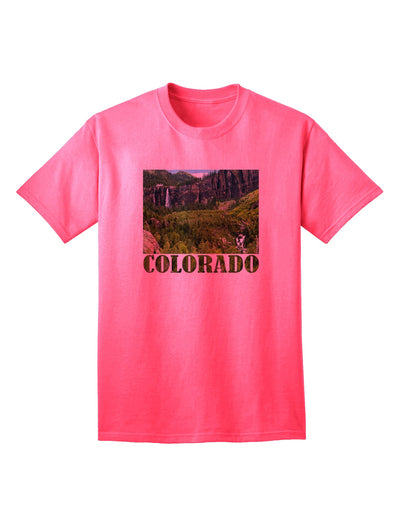 Beautiful Cliffs Colorado Adult T-Shirt-Mens T-Shirt-TooLoud-Neon-Pink-Small-Davson Sales