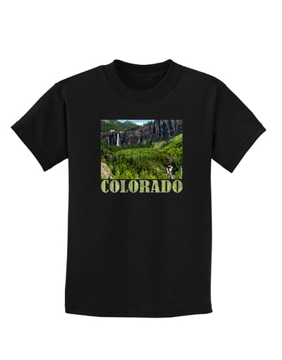 Beautiful Cliffs Colorado Childrens Dark T-Shirt-Childrens T-Shirt-TooLoud-Black-X-Small-Davson Sales